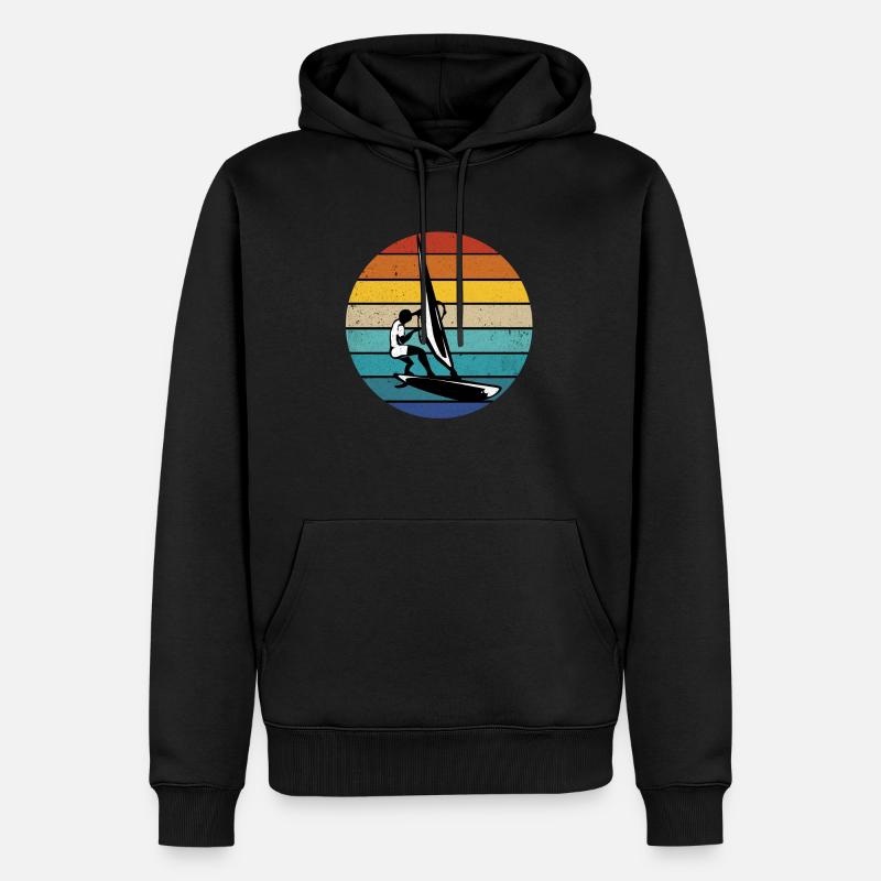 Windsurfen - Männer Premium Bio Hoodie - Schwarz