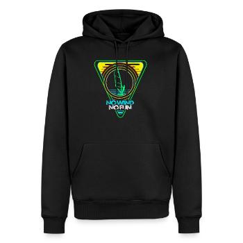 Planche à voile - Sweat à capuche Premium bio Homme - noir - Devant - Nico (187cm)