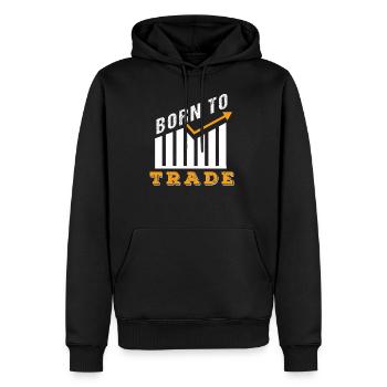 Shares - Men’s Premium Organic Hoodie - black - Front - Nico (187cm)