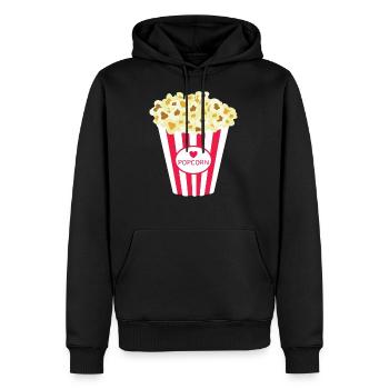 Popcorn - Men’s Premium Organic Hoodie - black - Front - Nico (187cm)
