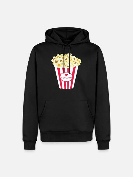 Popcorn - Men’s Premium Organic Hoodie - black