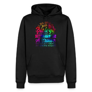 Biologie - Sweat à capuche Premium bio Homme - noir - Devant - Nico (187cm)