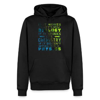 Biologie - Sweat à capuche Premium bio Homme - noir - Devant - Nico (187cm)
