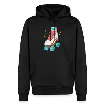 rollerskates retro rollschuhe - Männer Premium Bio Hoodie - Schwarz - Vorne - Nico (187cm)