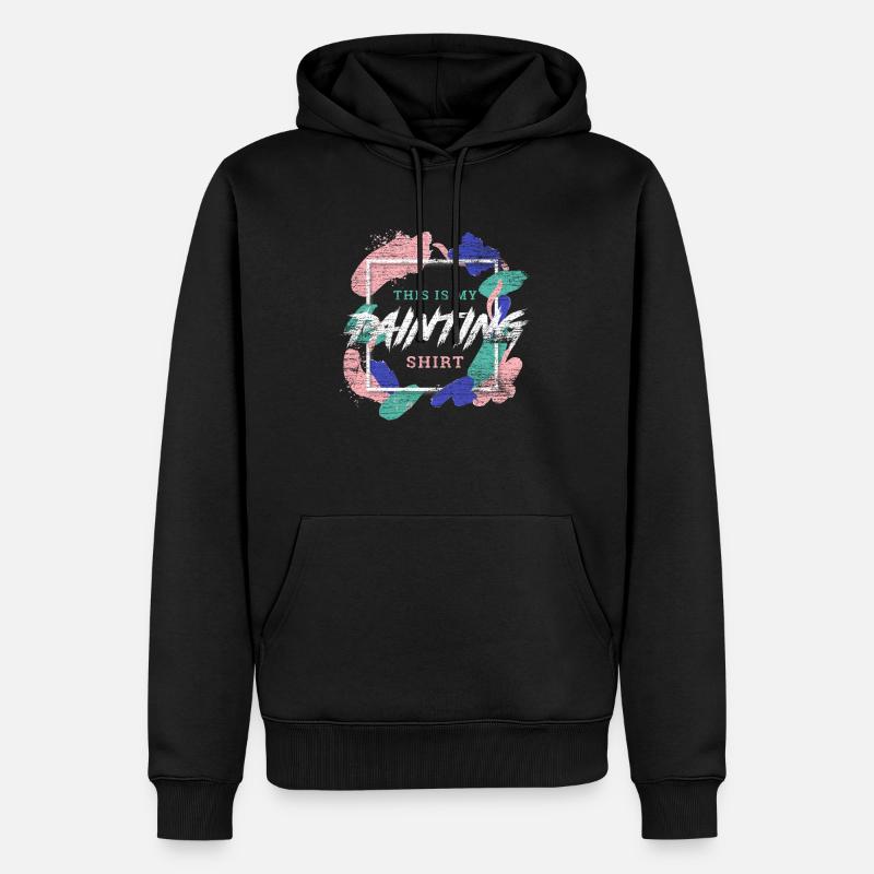 Maler - Männer Premium Bio Hoodie - Schwarz