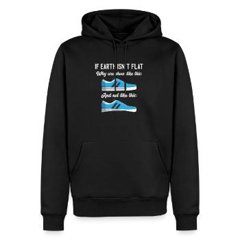 Flat Earth Schuhe - Flache Erde Geschenk T-Shirt - Männer Premium Bio Hoodie - Schwarz - Vorne - Nico (187cm)
