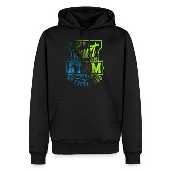 Chemie - Männer Premium Bio Hoodie - Schwarz - Vorne - Nico (187cm)