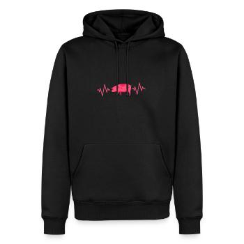 Schwein Sau Schweinchen Minischwein Ferkel Eber - Männer Premium Bio Hoodie - Schwarz - Vorne - Nico (187cm)