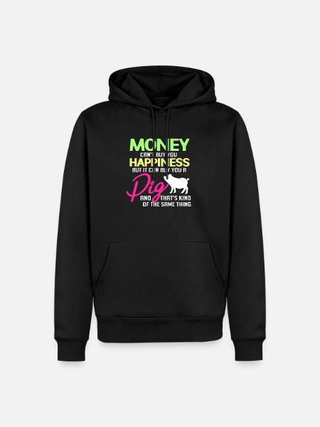 Schwein Sau Schweinchen Minischwein Ferkel Eber - Männer Premium Bio Hoodie - Schwarz