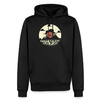 Vinyl Schallplatte T-Shirt Natur Musik Sound Disco - Männer Premium Bio Hoodie - Schwarz - Vorne - Nico (187cm)