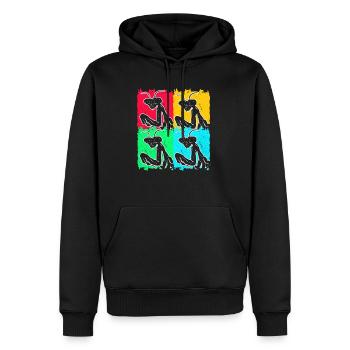 Gottesanbeterin - Männer Premium Bio Hoodie - Schwarz - Vorne - Nico (187cm)