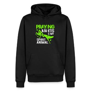 Mante religieuse Entomologie Insekt Zoologie Proverbe - Sweat à capuche Premium bio Homme - noir - Devant - Nico (187cm)