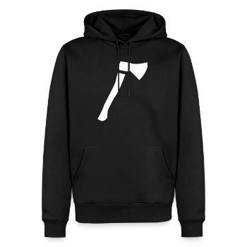 Axt - Männer Premium Bio Hoodie - Schwarz - Vorne - Nico (187cm)