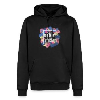 Reisen zu Hause - Männer Premium Bio Hoodie - Schwarz - Vorne - Nico (187cm)