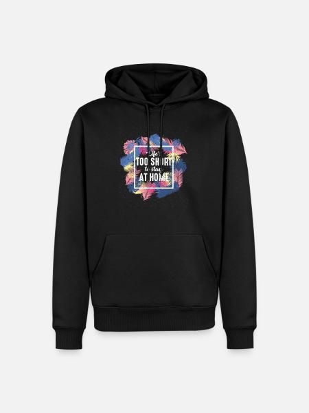 Reis thuis - Mannen Premium Bio hoodie - zwart