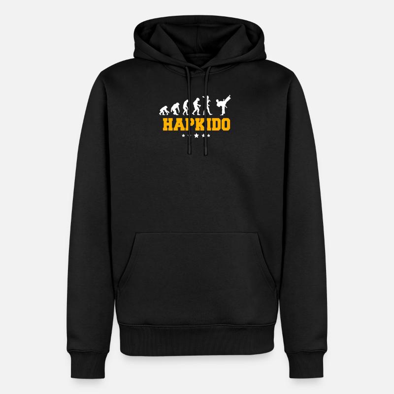 HAPKIDO - Sweat à capuche Premium bio Homme - noir