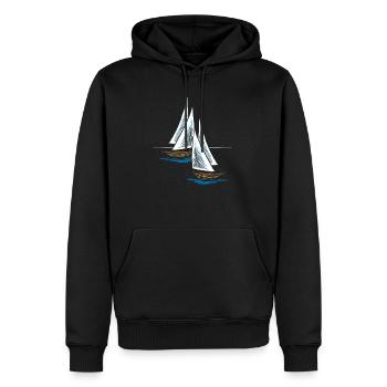 Segeln Schiff - Männer Premium Bio Hoodie - Schwarz - Vorne - Nico (187cm)