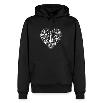 Saxophon - Männer Premium Bio Hoodie - Schwarz - Vorne - Nico (187cm)