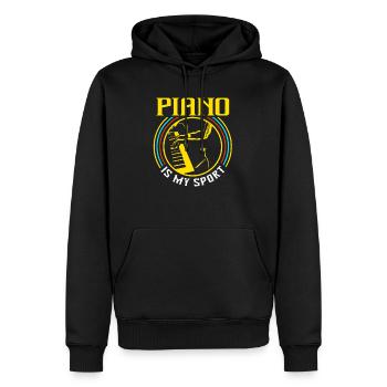 Pianiste Piano Piano Musique Classique Instrument - Sweat à capuche Premium bio Homme - noir - Devant - Nico (187cm)