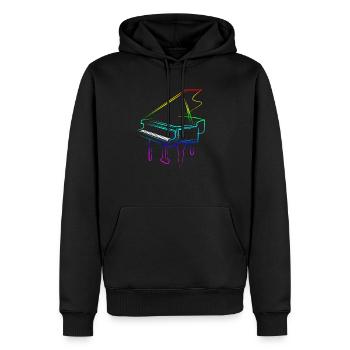 Pianiste Piano Piano Musique classique Instrument - Sweat à capuche Premium bio Homme - noir - Devant - Nico (187cm)