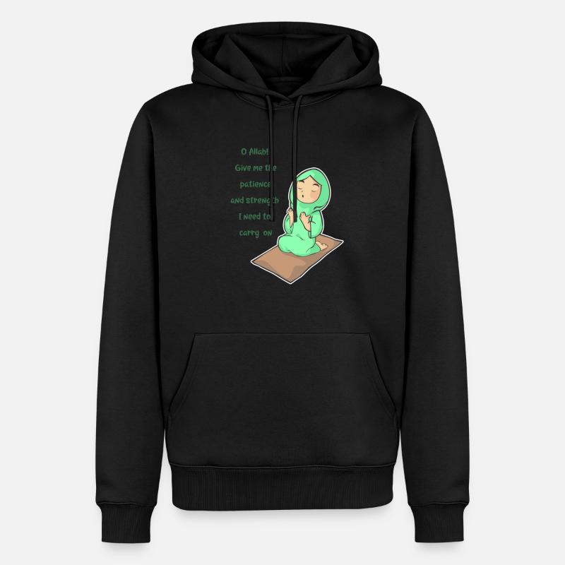 Coran Sourate verset Allah Allah Islam Cadeau Musulman - Sweat à capuche Premium bio Homme - noir