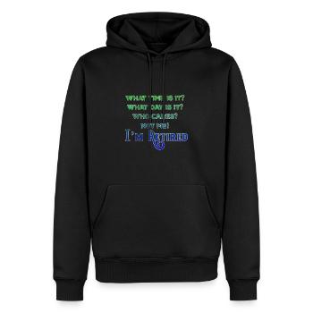 Rente Rentner - Männer Premium Bio Hoodie - Schwarz - Vorne - Nico (187cm)