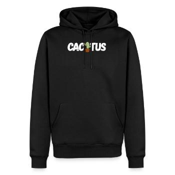 Cactus - Männer Premium Bio Hoodie - Schwarz - Vorne - Nico (187cm)