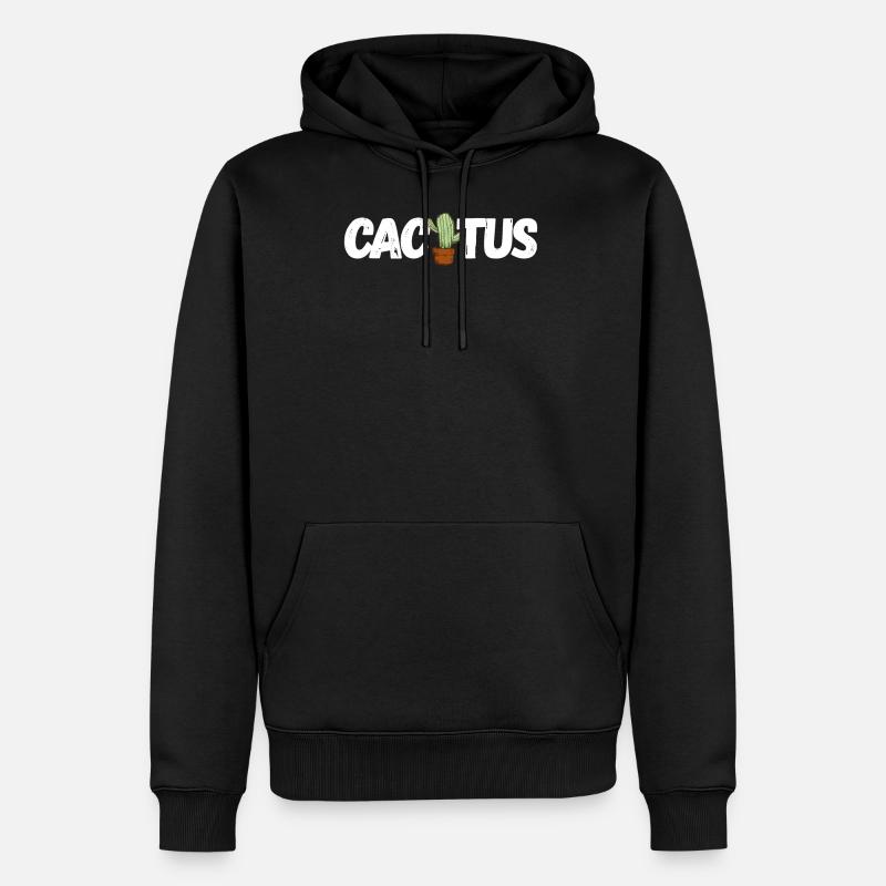Cactus - Männer Premium Bio Hoodie - Schwarz