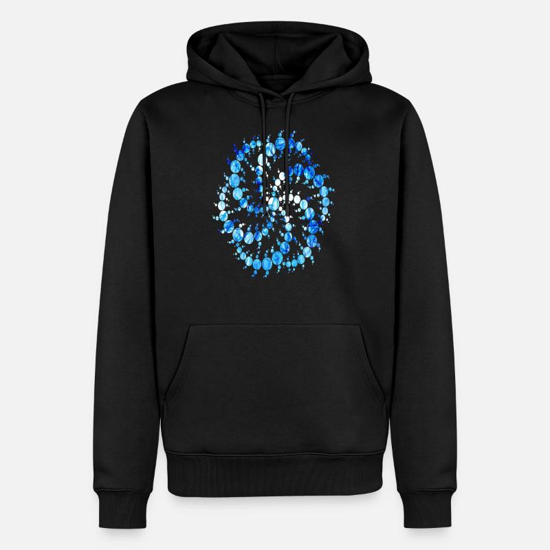 Cercles de grains - Sweat à capuche Premium bio Homme - noir