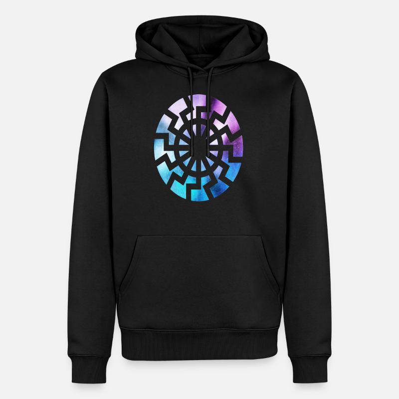 Cercles de grains - Sweat à capuche Premium bio Homme - noir