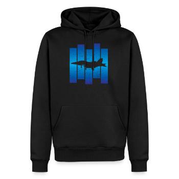 Avion avion - Sweat à capuche Premium bio Homme - noir - Devant - Nico (187cm)