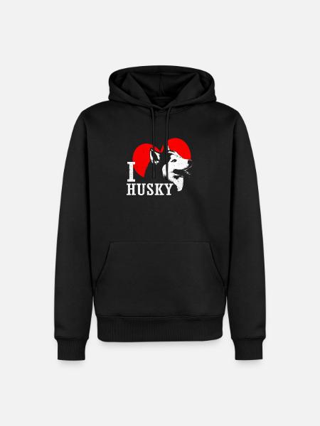 Husky - Men’s Premium Organic Hoodie - black