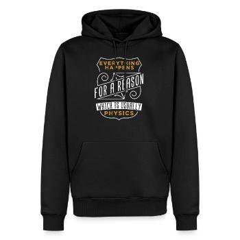 Physique - Sweat à capuche Premium bio Homme - noir - Devant - Nico (187cm)