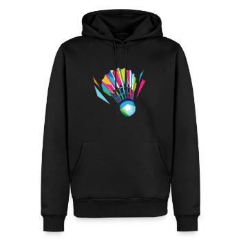 Badminton leisure - Men’s Premium Organic Hoodie - black - Front - Nico (187cm)