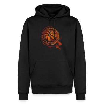 Basketball Training - Männer Premium Bio Hoodie - Schwarz - Vorne - Nico (187cm)