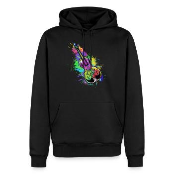 Cello Kontrabass Klassisch Musik Lehrer Sinfonie - Männer Premium Bio Hoodie - Schwarz - Vorne - Nico (187cm)