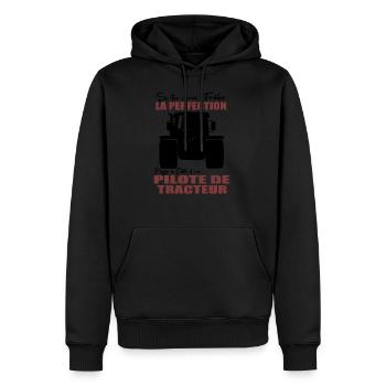 Farmer Shirt • Tractor Driver • Gift - Men’s Premium Organic Hoodie - black - Front - Nico (187cm)
