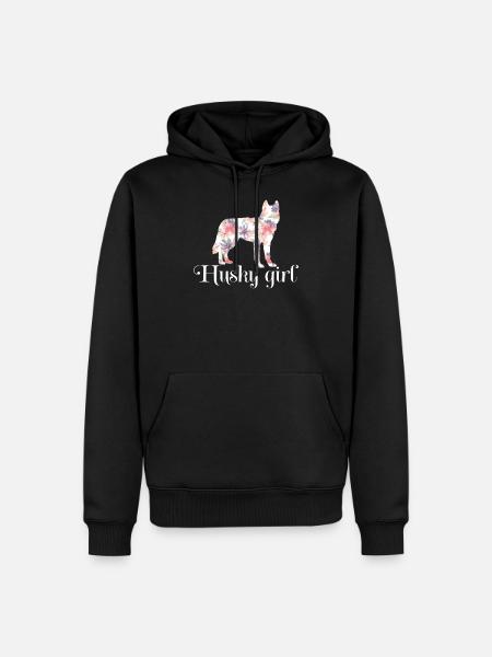 Husky Lovers, Husky Girl, neues Husky Lovers Geschenk - Männer Premium Bio Hoodie - Schwarz