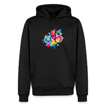 Bicycle driving hobby - Men’s Premium Organic Hoodie - black - Front - Nico (187cm)