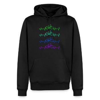 Bicycle - Men’s Premium Organic Hoodie - black - Front - Nico (187cm)