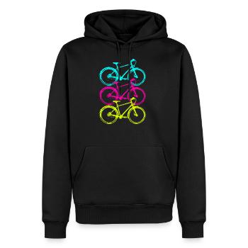 Bicycle - Men’s Premium Organic Hoodie - black - Front - Nico (187cm)