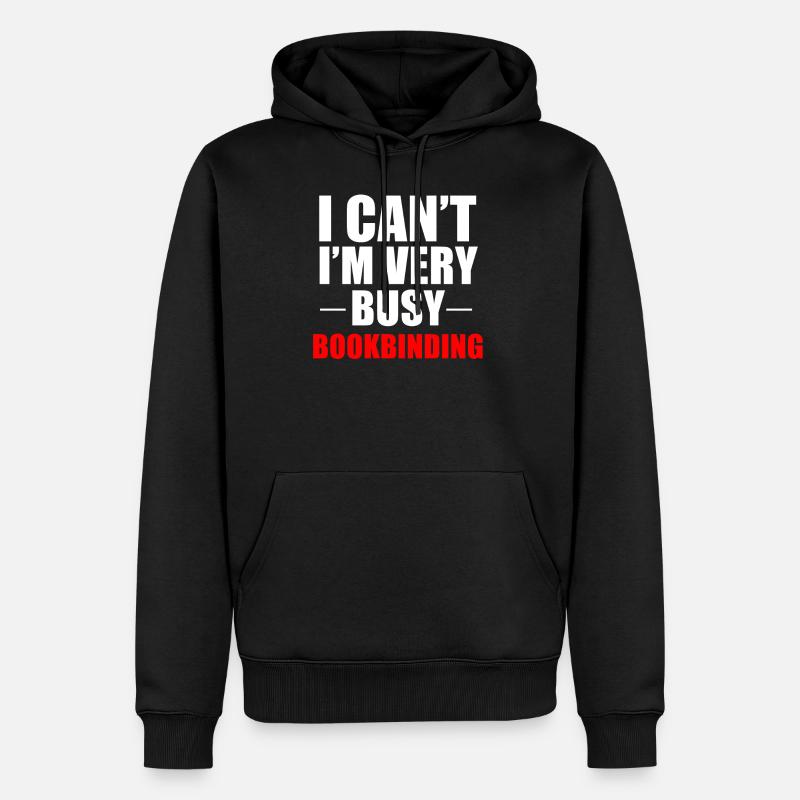 Buchbinder Buchbinderei Buchherstellung Geschenk - Männer Premium Bio Hoodie - Schwarz