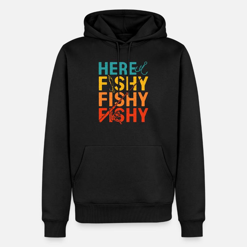 Hameçon de pêche - Sweat à capuche Premium bio Homme - noir