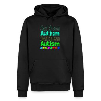 Autismus - Männer Premium Bio Hoodie - Schwarz - Vorne - Nico (187cm)