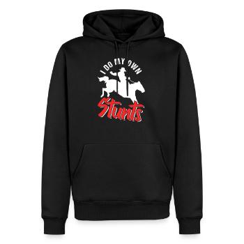 Rodeo - Sweat à capuche Premium bio Homme - noir - Devant - Nico (187cm)