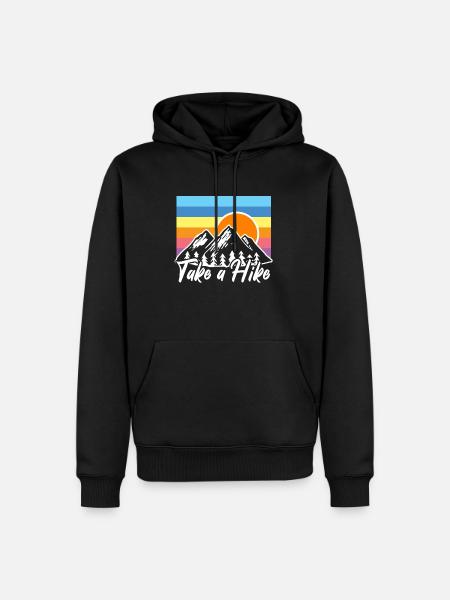 Hiking Hike - Men’s Premium Organic Hoodie - black