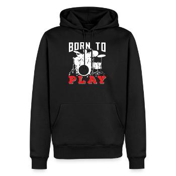 Schlagzeug - Männer Premium Bio Hoodie - Schwarz - Vorne - Nico (187cm)