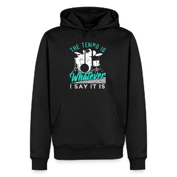 Schlagzeug - Männer Premium Bio Hoodie - Schwarz - Vorne - Nico (187cm)