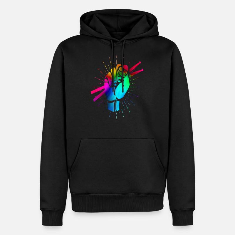 Schlagzeug - Männer Premium Bio Hoodie - Schwarz