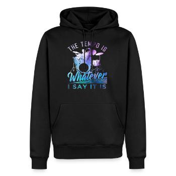 Schlagzeug - Männer Premium Bio Hoodie - Schwarz - Vorne - Nico (187cm)
